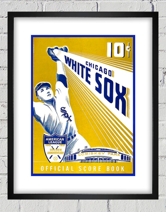 1951 Vintage Chicago White Sox Scorebook Cover - Digital Reproduction