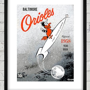 1958 Vintage Baltimore Orioles Yearbook Cover - Digital Reproduction