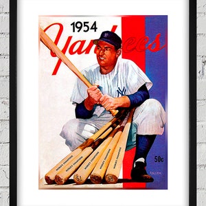 1954 Vintage New York Yankees Yearbook Cover - Digital Reproduction