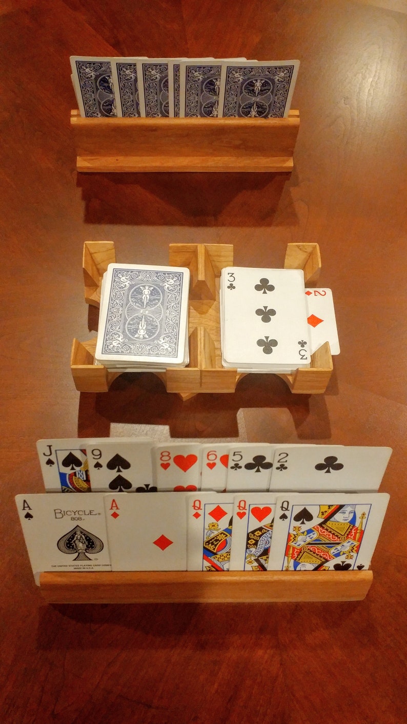 Deluxe Card Play Sets in Solid Walnut Wood Etsy