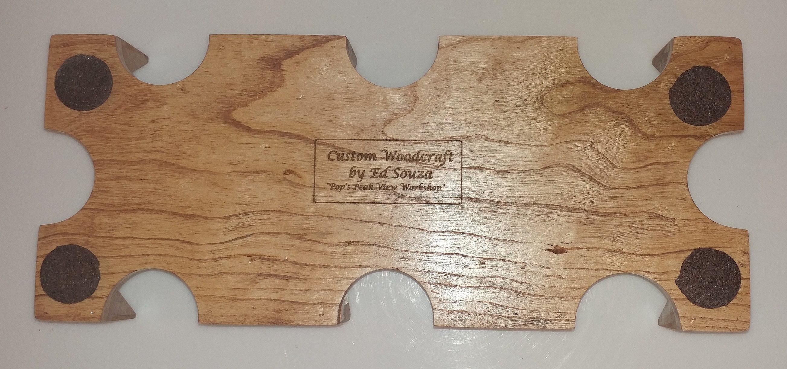 Solid Cherry Wood Hand and Foot Card Tray With 3 Compartments Etsy