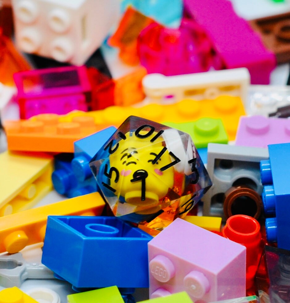 Lego Inspired Full Size Dice Set Etsy