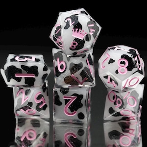 Cow Print Full Size Dice Set