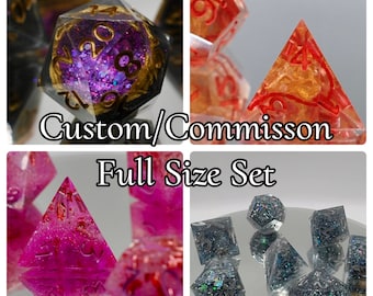 Commission/Custom Full Size 7pc Dice Set