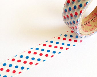 Dotted Washi Tape 5m, planner supplies scrapbooking, polka dot tape, pretty journaling supplies, spotted decorative tape, gift wrapping tape