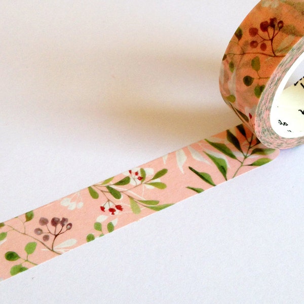 Japanische Washi Tape, Planer liefert, hübsche Klebeband, rosa Washi Tape, floral washi Tape, grün Washi Tape, Boxed Tape, Geschenkpapier