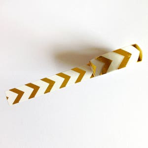 Gold Chevron Washi Tape 10m, gold foil washi tape, gold pattern washi tape, journaling planner suppies, scrapbooking, stationery gift image 3