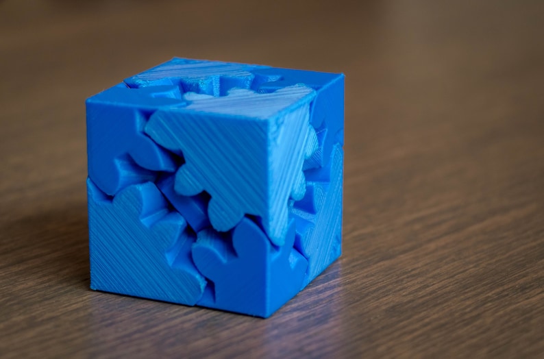 3D Printed Cube Gears Puzzle image 0.