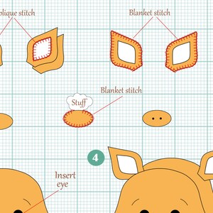 Felt Pig PDF pattern Christmas ornaments Sewing PDF Pattern | Etsy