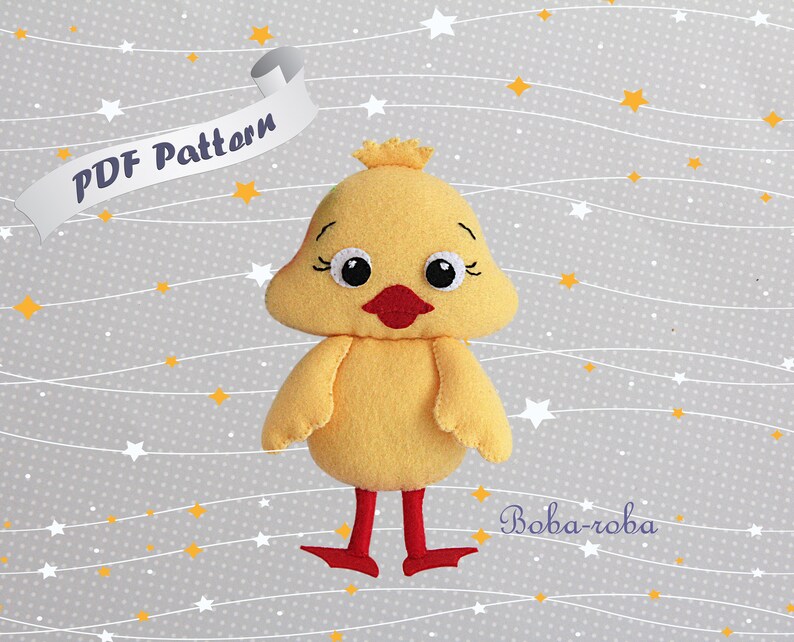 Felt Duck pattern PDF felt Duckling PDF easy pattern Etsy