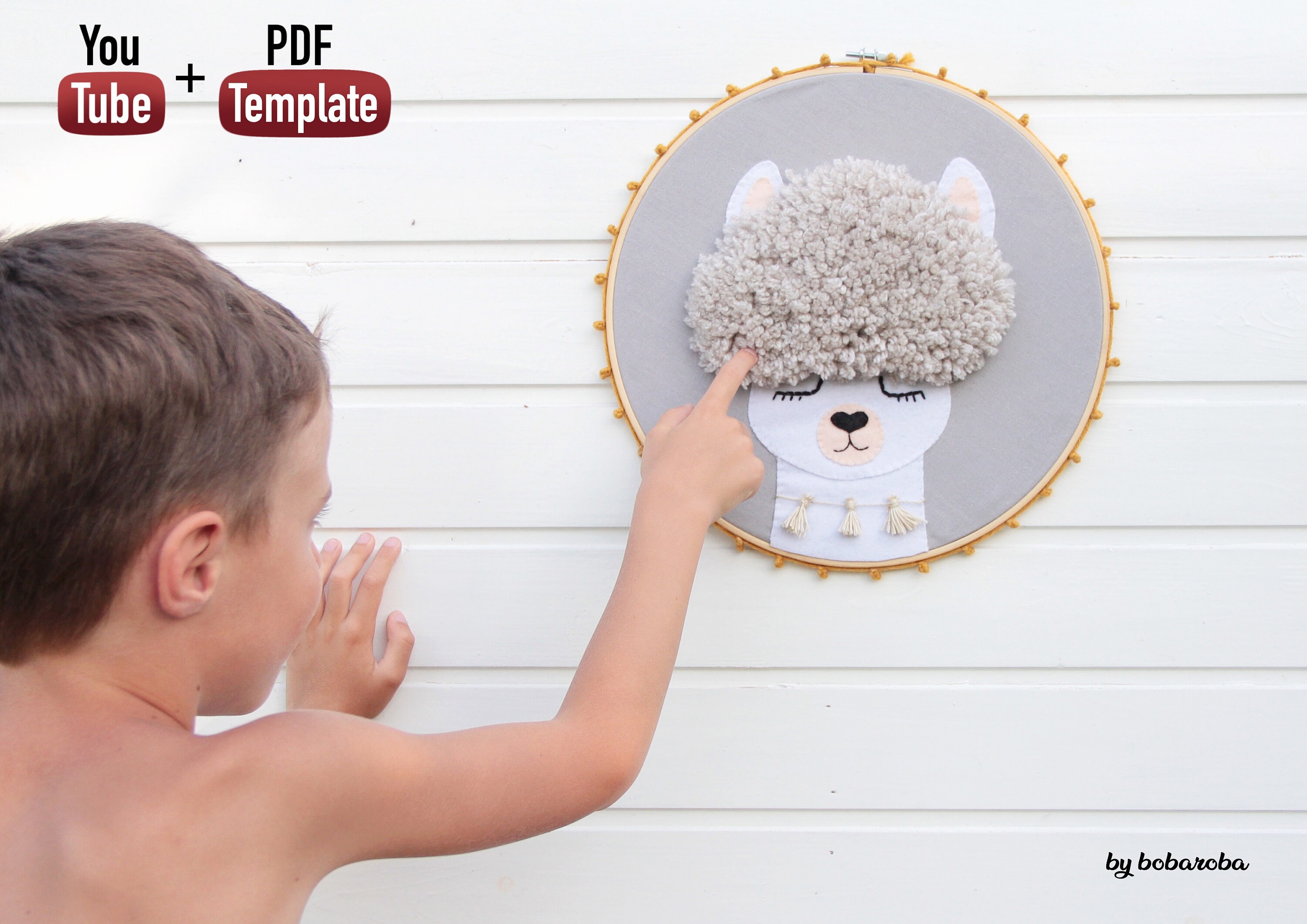 Punch needle pattern pdf Felt diy Beginner hand embroidery Etsy