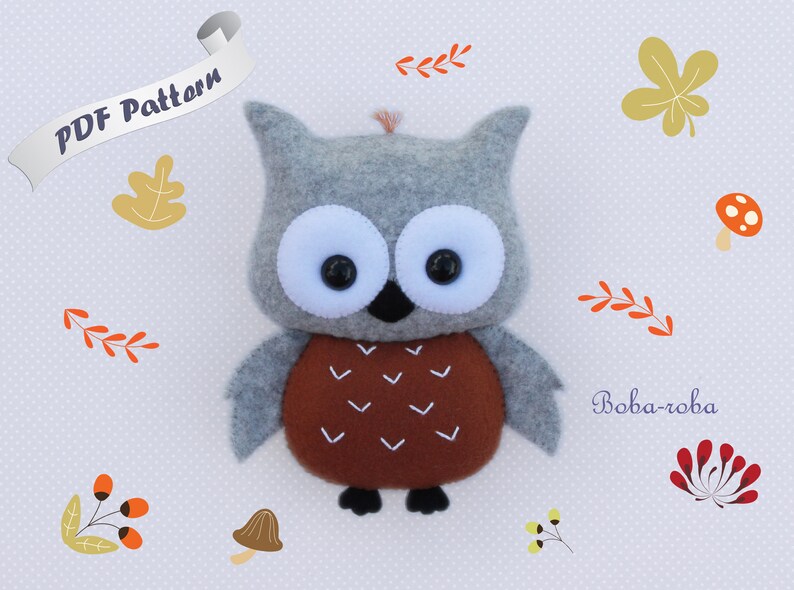 Felt mobile pattern Woodland mobile sewing pattern Woodland Etsy