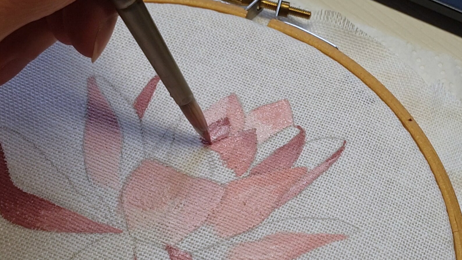 Lotus Embroidery Pattern Flower Hand Embroidery Pdf Thread Etsy