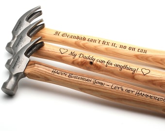 Personalised Custom Hammer | Design A Truly Unique Gift | Laser Engraved | Great Birthday Anniversary Father's Valentine's Day Present Idea