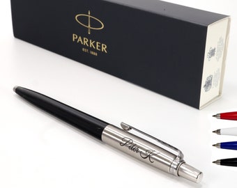 Personalised Parker Jotter Pen + Gift Box | Custom Present Idea | Engraved Name  (black, white, blue, red)