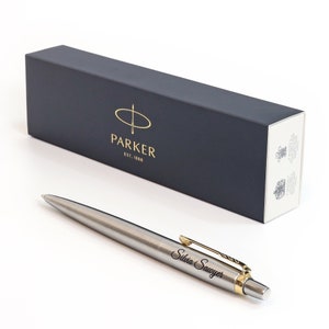 Personalised Custom Parker Jotter SS Pen + Gift Box | Design A Truly Unique Present | Laser Engraved