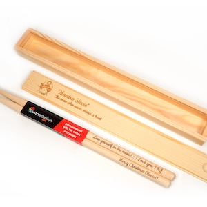 Personalised Custom Drum Sticks + Optional Gift Box - 5A Size | Design A Truly Unique Present | Laser Engraved image 3