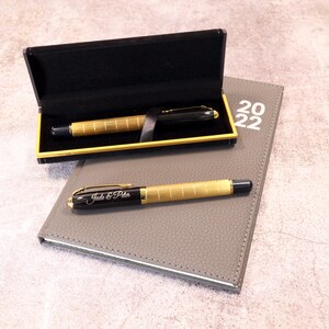 Personalised Custom Premium Golden Design Metal Pen Gift Box Design A Truly Unique Present Laser Engraved image 7