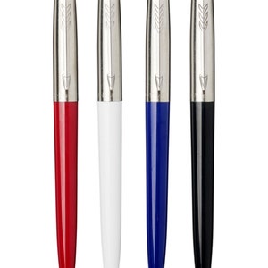 Personalised Custom Parker Jotter Pen Gift Box Design A Truly Unique Present Laser Engraved black, white, blue, red image 4