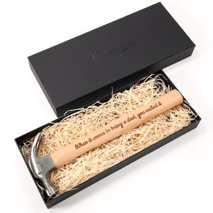 Martello personalizzato + scatola regalo / Progetta un regalo davvero unico / Inciso al laser