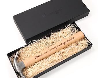 Personalised Custom Hammer + Gift Box | Design A Truly Unique Present | Laser Engraved
