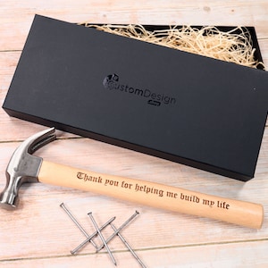 Personalisierte Custom Hammer Geschenkbox Design ein wirklich einzigartiges Geschenk Laser graviert Bild 6