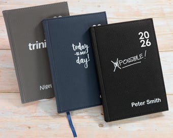 Personalised Premium Diary Organiser 2026 A4/A5 size | Custom Printed Planner (UK dates and Holidays)