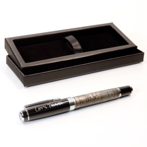 Personalised Custom Premium World Map Design Metal Pen + Gift Box | Design A Truly Unique Present | Laser Engraved