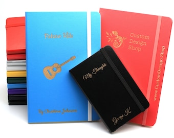 Personalised Premium Hardcover Notebook A5 | Custom Journal with Name | Engraved Gift Notepad