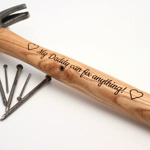 Personalised Custom Hammer Design A Truly Unique Gift Laser Engraved Great Birthday Anniversary Father's Valentine's Day Present Idea image 2