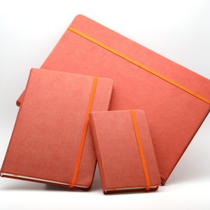 Cuaderno de tapa dura premium personalizado A4,A5,A6 / Diseñe un diario verdaderamente único / Regalo grabado con láser negro, azul, marrón, naranja imagen 8