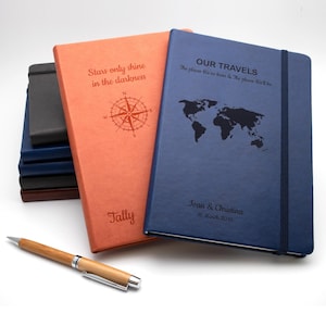 Gepersonaliseerde hardcover notitieboek A4,A5,A6 | Aangepast gegraveerd dagboek | Praktisch cadeau-idee