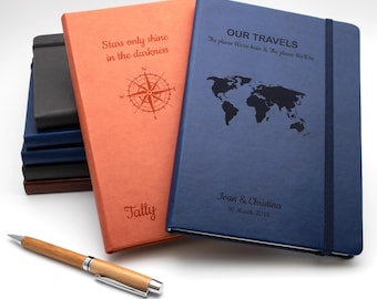 Quaderno personalizzato con copertina rigida A4, A5, A6 / Diario con incisione personalizzata / Idea regalo pratica