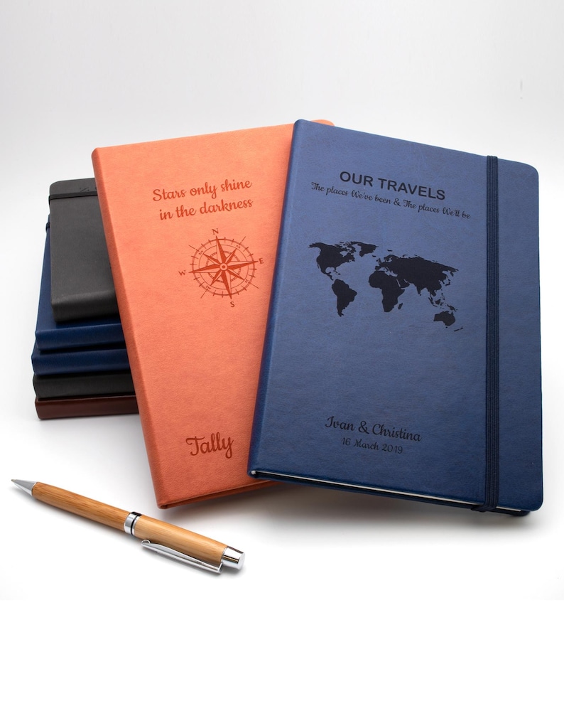 Personalised Hardcover Notebook A4,A5,A6 | Custom Engraved Journal | Practical Gift Idea image 1