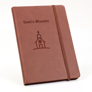 Cuaderno de tapa dura premium personalizado A4,A5,A6 / Diseñe un diario verdaderamente único / Regalo grabado con láser negro, azul, marrón, naranja Marrón