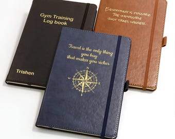 Personalised Custom Premium Hardcover A5 Notebook | Design A Truly Unique Journal | Gold Embossed Gift Idea
