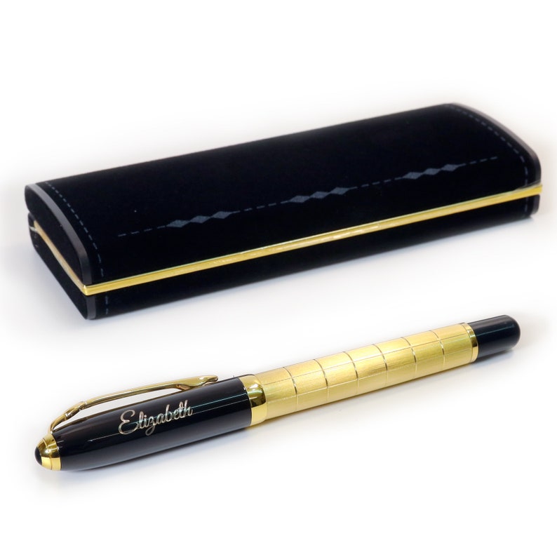 Personalised Custom Premium Golden Design Metal Pen Gift Box Design A Truly Unique Present Laser Engraved image 1