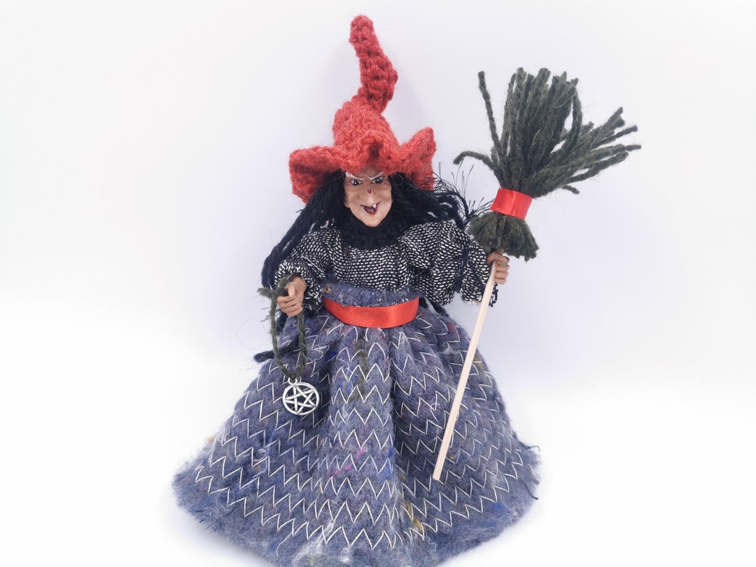 Halloween Hexen Puppen 2 Stück - Hängende Deko 20cm Für Grusel-Party