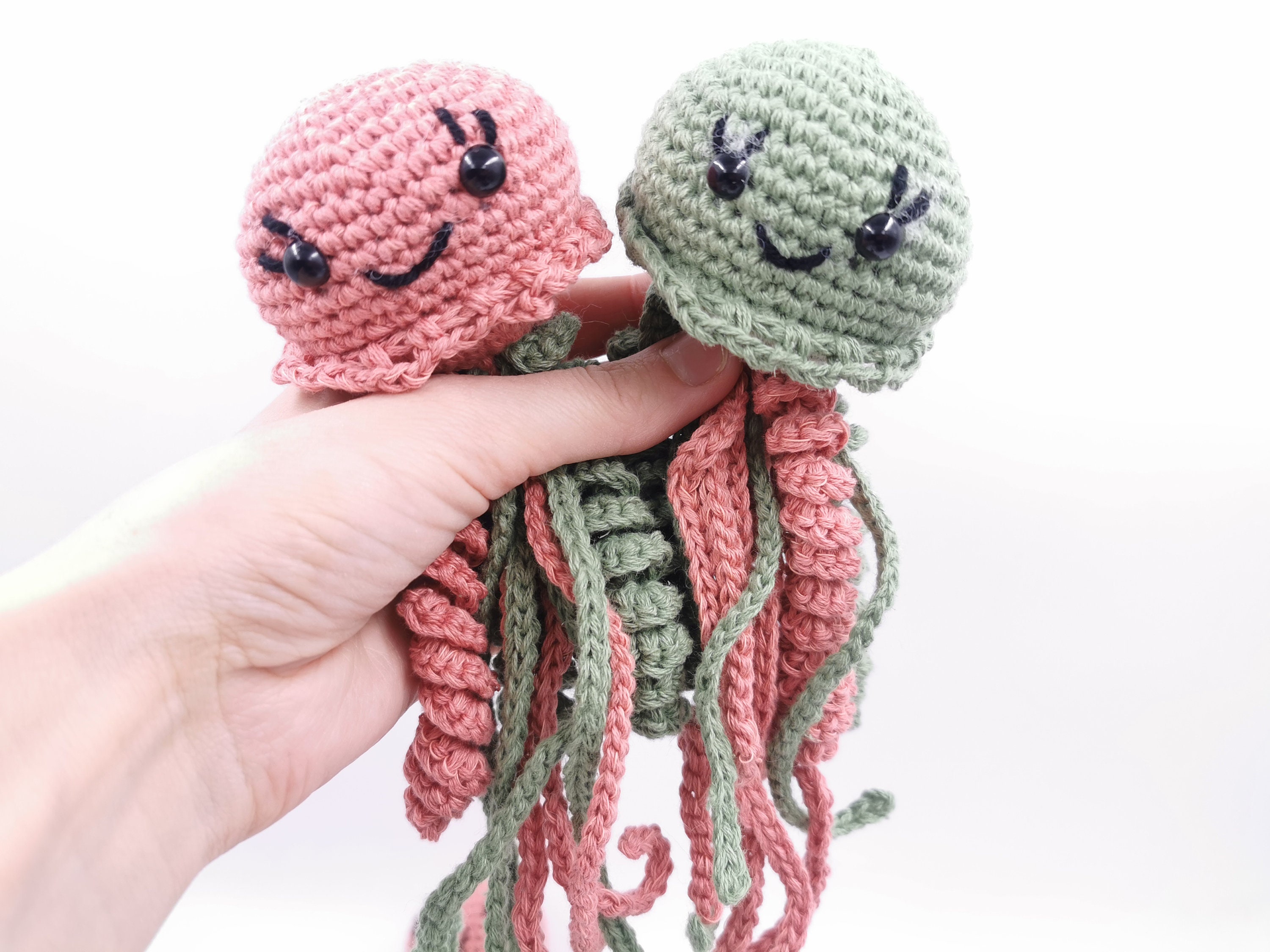 タコファミリーセット 8個入り かぎ針編みあみぐるみキーホルダー