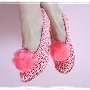 Gezellige pantoffels, pantoffels pom pom, dikke pantoffels, damespantoffels, huisschoenen, rode pantoffels, huissokken, gebreide pantoffels, cadeau voor moeder