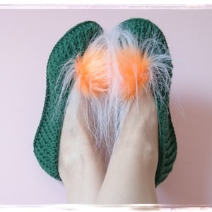 Pom pom Slippers Grappige Slippers Gebreide Slippers Home Slippers Slippers Sokken Bruiloft slippers Vrouwen beenwarmers Katoen Slippers Kerstcadeau