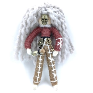 Voodoo magic doll for protection ritual with instruction, Positive energy voodoo Poppet, Hoodoo Charm strong Efect Real Vodun Handmade Gift