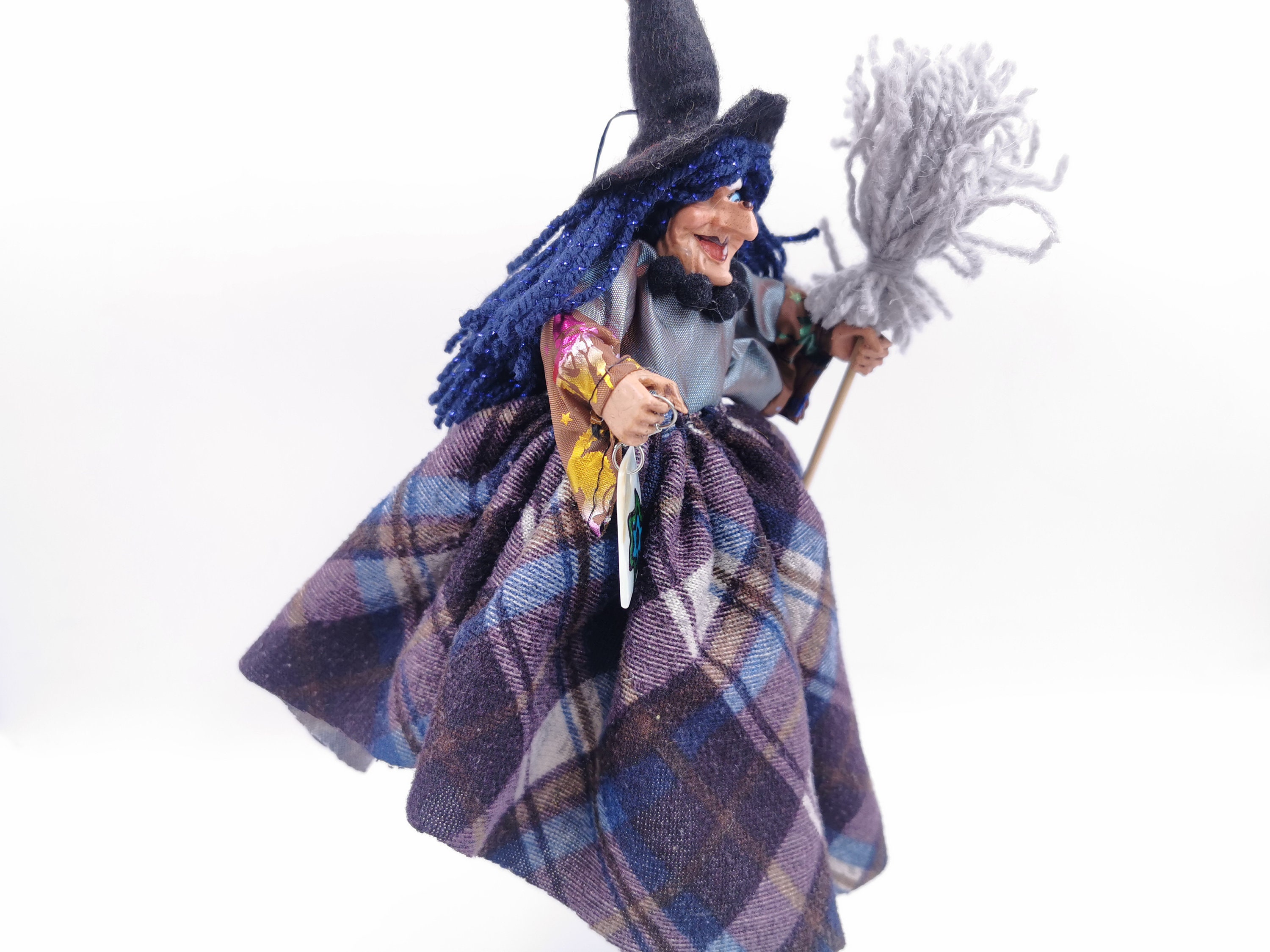HUJ Décor de Sculpture de poupée de sorcière Sorcière Poupées Figure Main  Résine Charmante Sorcière Poupée Décoration HJ011