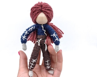 Voodoo Poppet-pop – krachtige spreuk rituele talisman, spirituele beschermingsbedel, handgemaakte hoodoo-heksenpop, altaarrituele benodigdheden