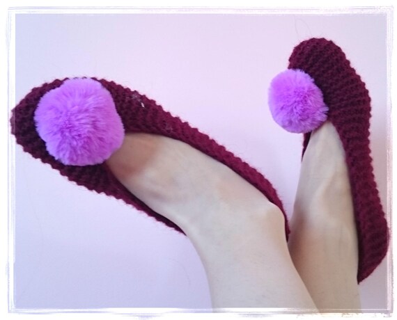 girls pom pom slippers