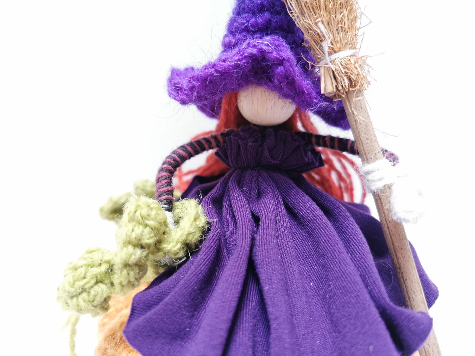 Halloween Hexe auf Kürbis Küche Hexe Puppe Herbst Herbst | Etsy