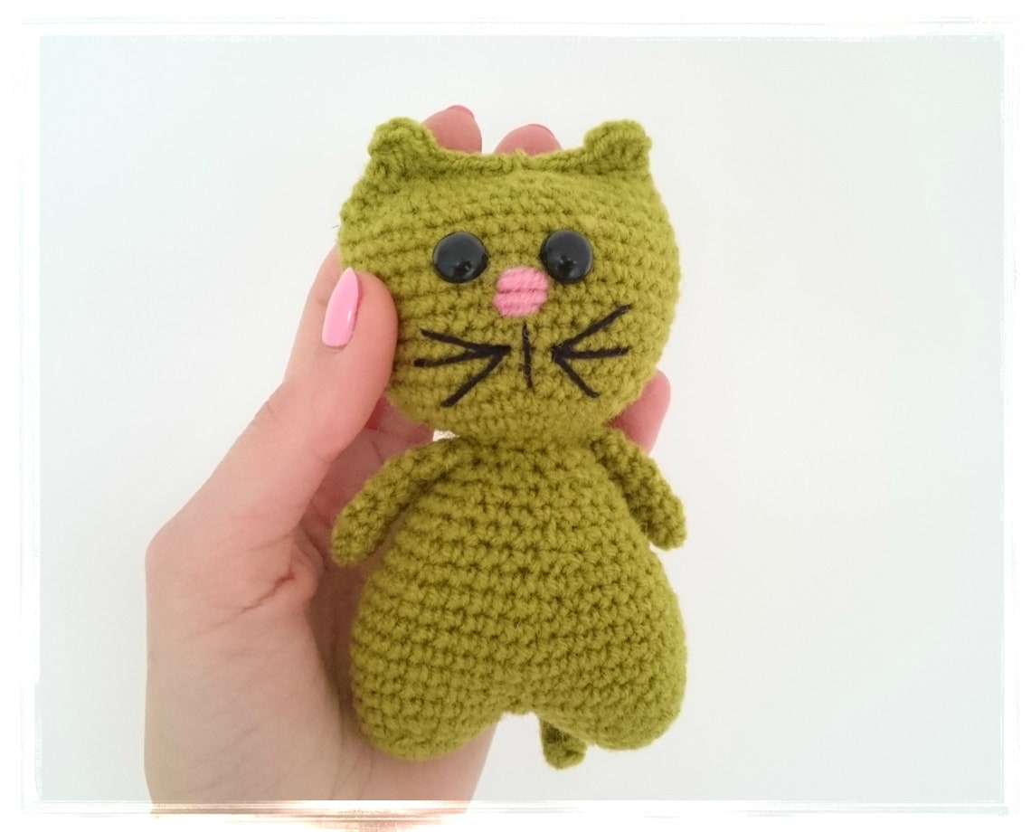Cat Keychain Crochet Amigurumi Cat Keyring Kitty Key Holder - Etsy Denmark