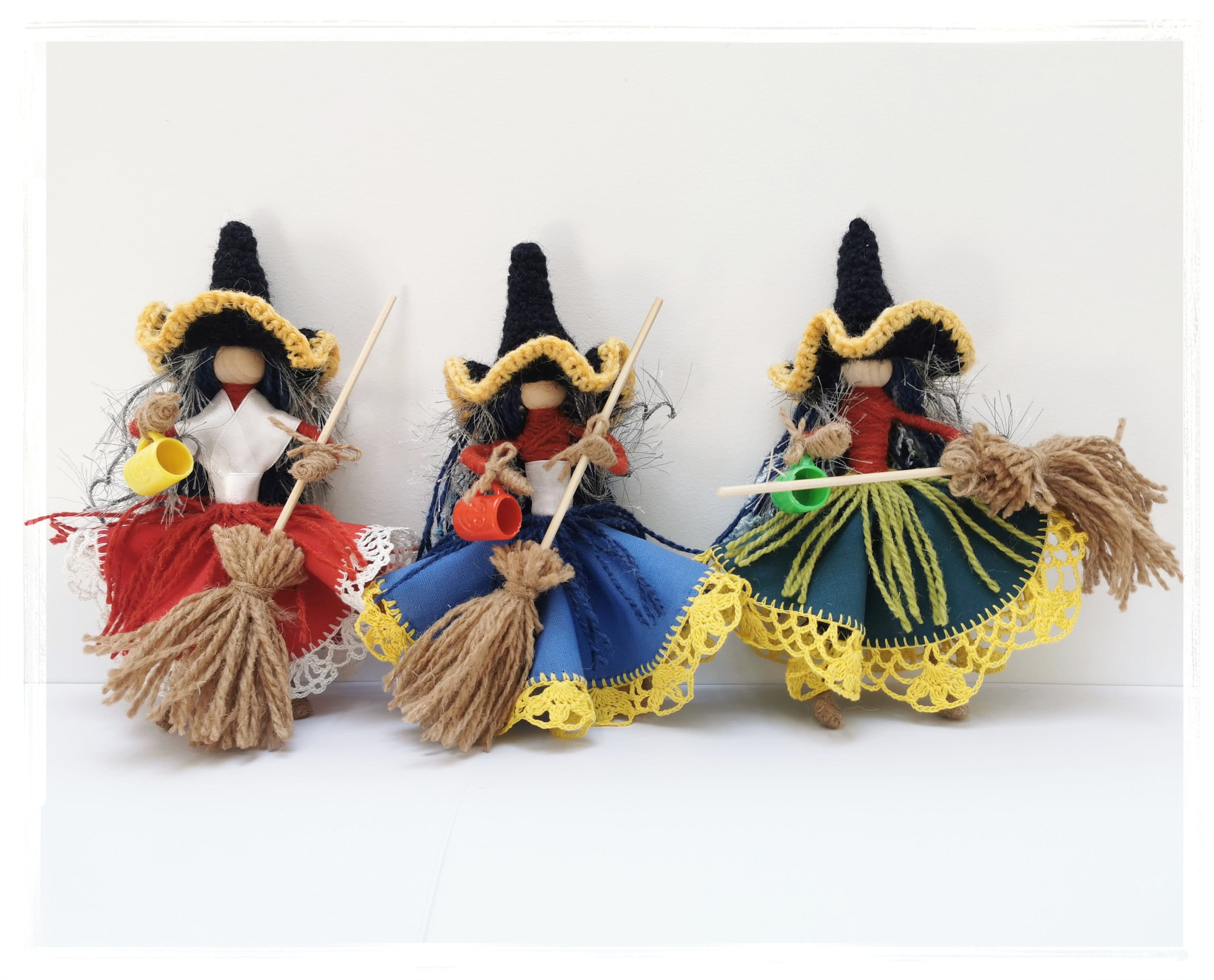Buy Set of 3 Good Luck Witches Kitchen Witch Doll Fairy Witch Online in  India - Etsy