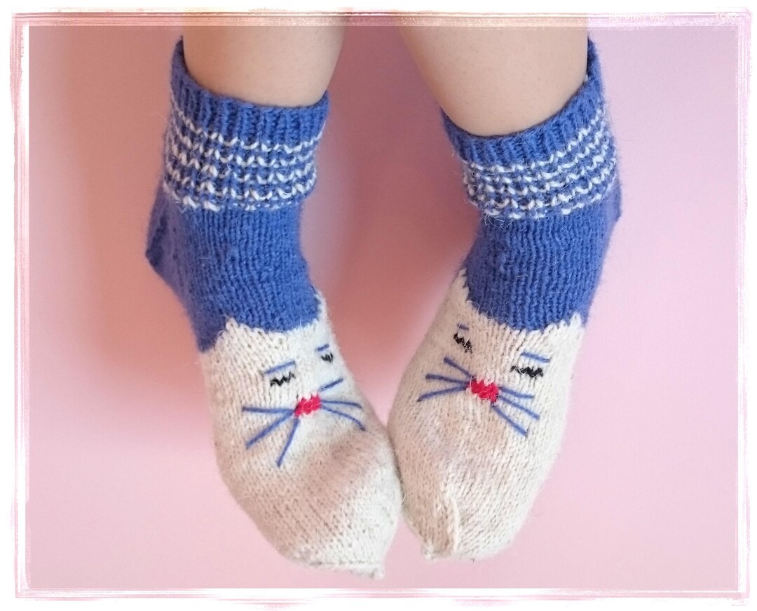 Cat Sock 38, Cat Socks for Women, Cat Slippers, Cozy Socks, Mismatch