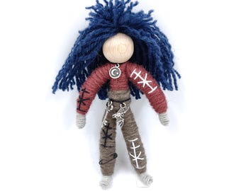 Voodoo Poppet Doll – Protection Spell Ritual for Beginners | Handmade Talisman, Cute Charm Gift, Witchcraft Instruction Included